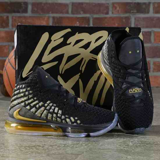 Lebron James XVII Men Shoes Black Gold-2
